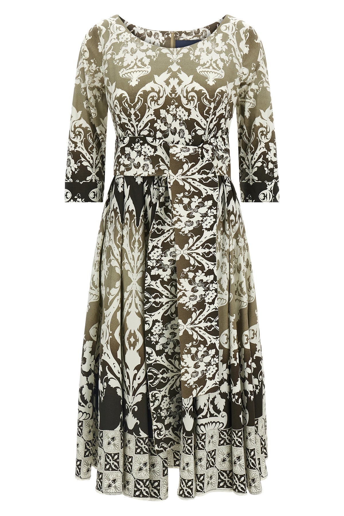 abelia all-over print cotton muslin midi dress