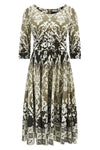 abelia all-over print cotton muslin midi dress