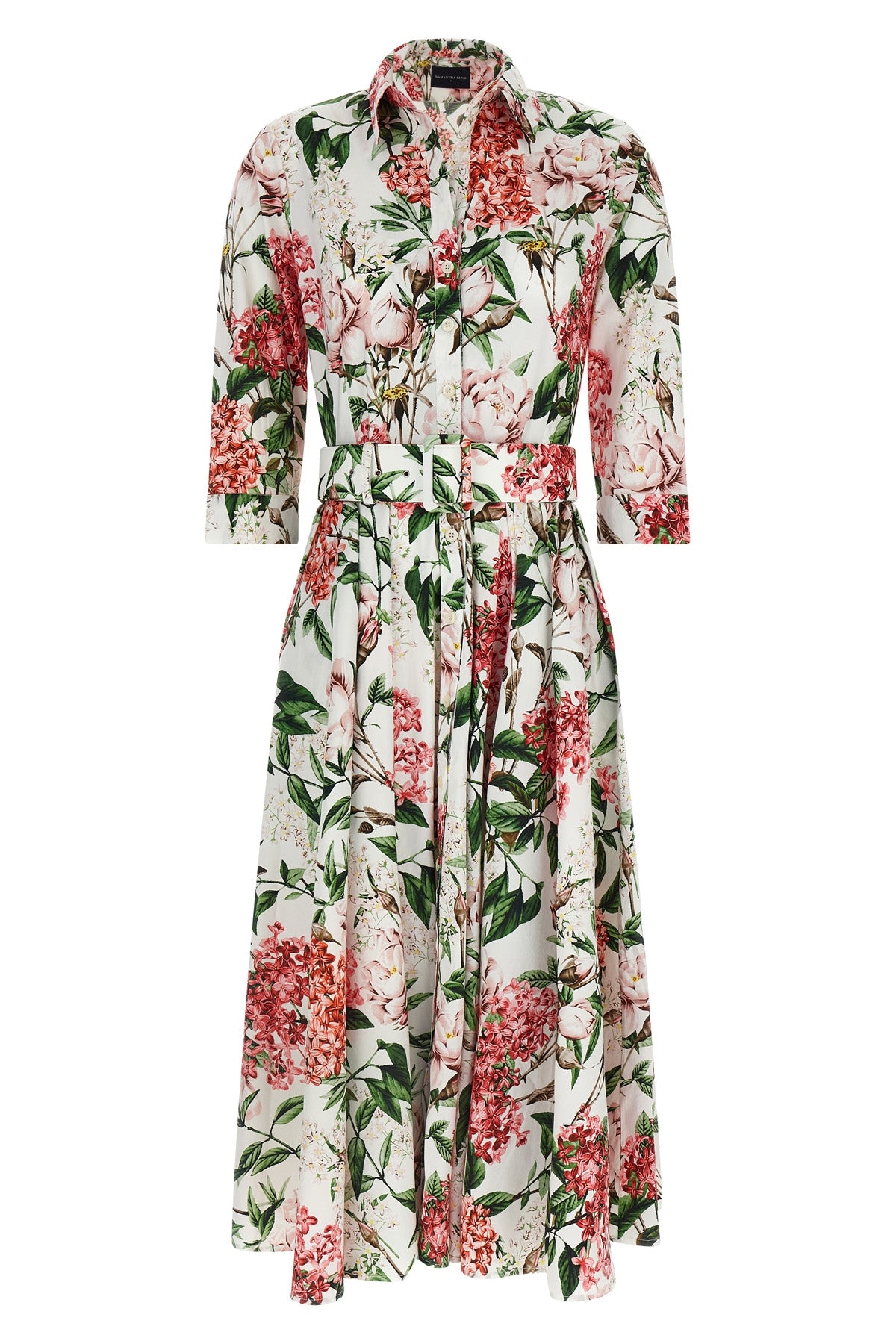all over liliac heaven abelia cotton muslin midi dress