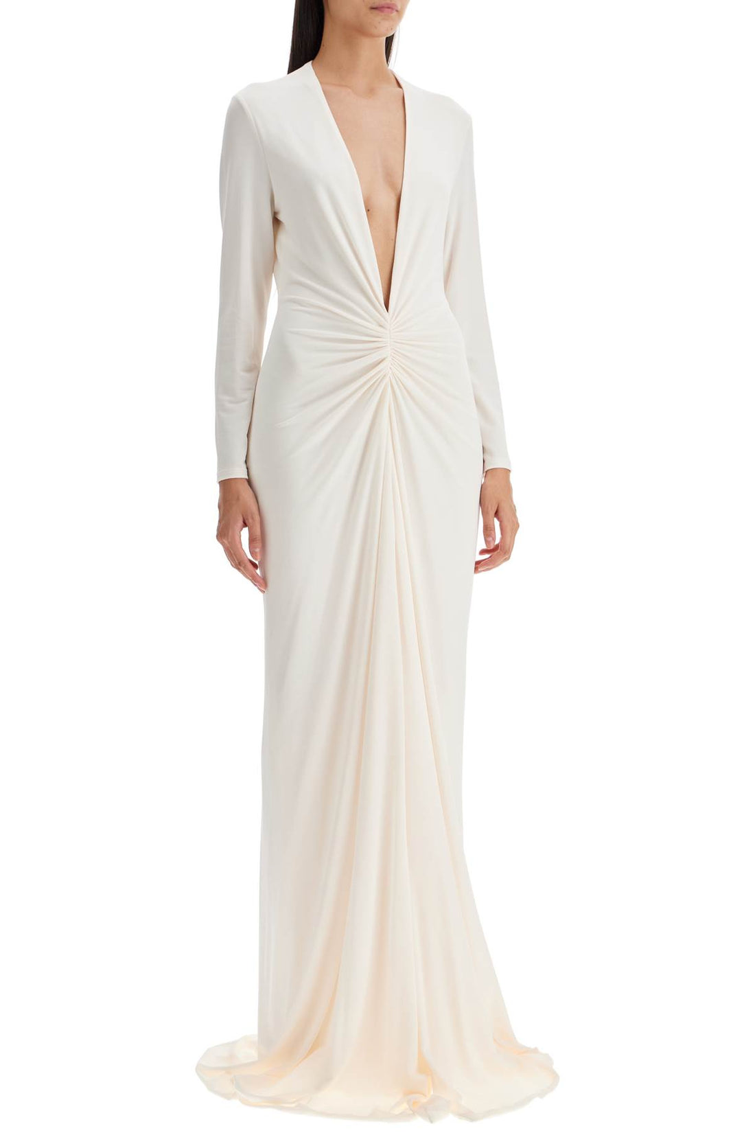 long stretch jersey evening dress