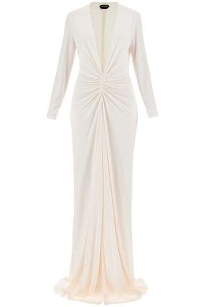 long stretch jersey evening dress