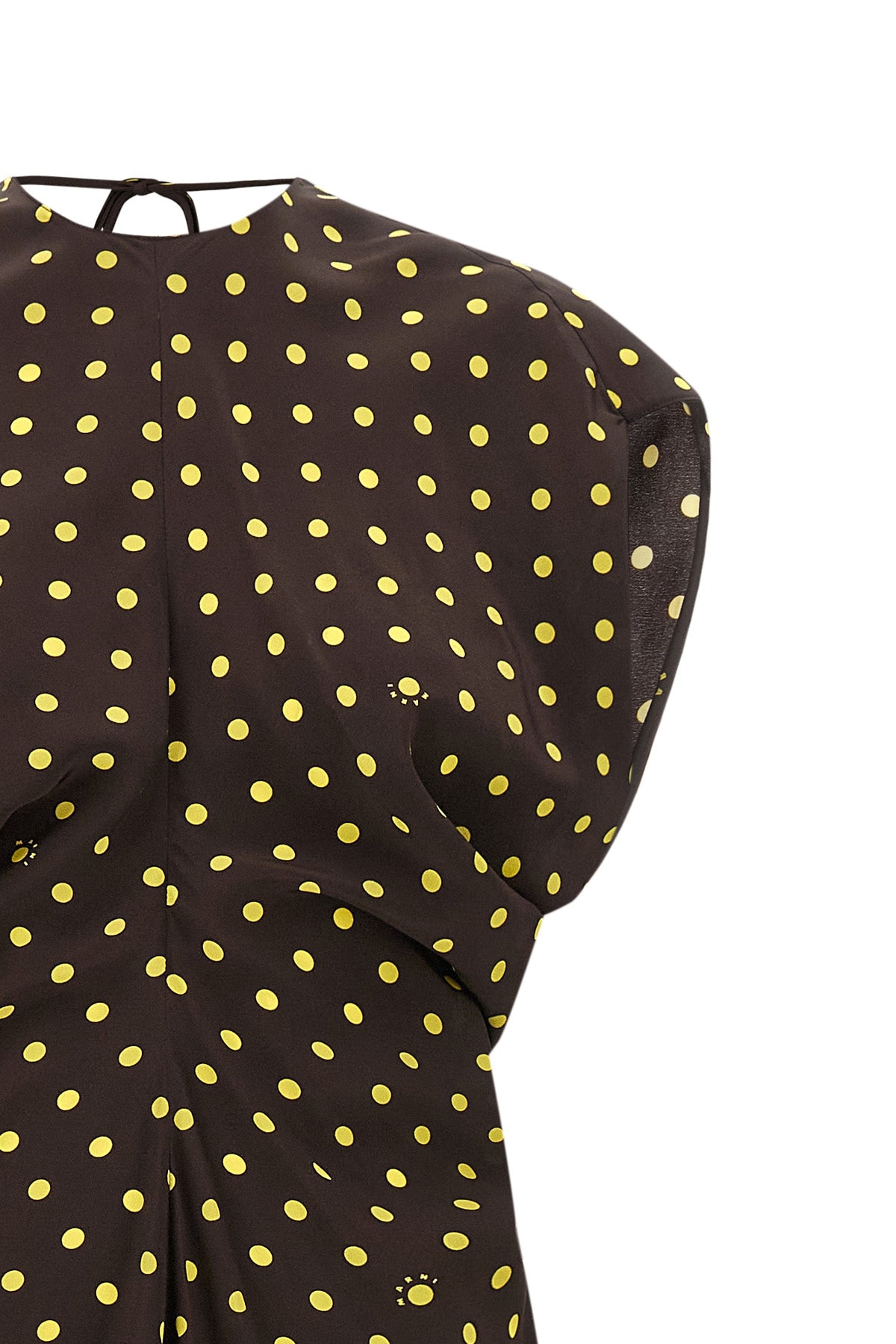 the marni polka rhythm dress defines contemporary elegance through a precise sar