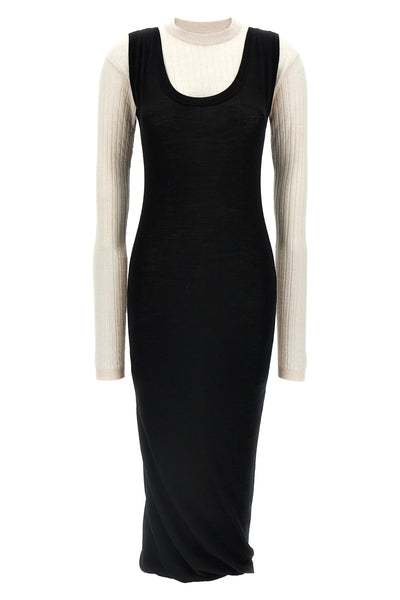 multilayer wool dress