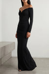 long red carpet dress in crêpe jersey