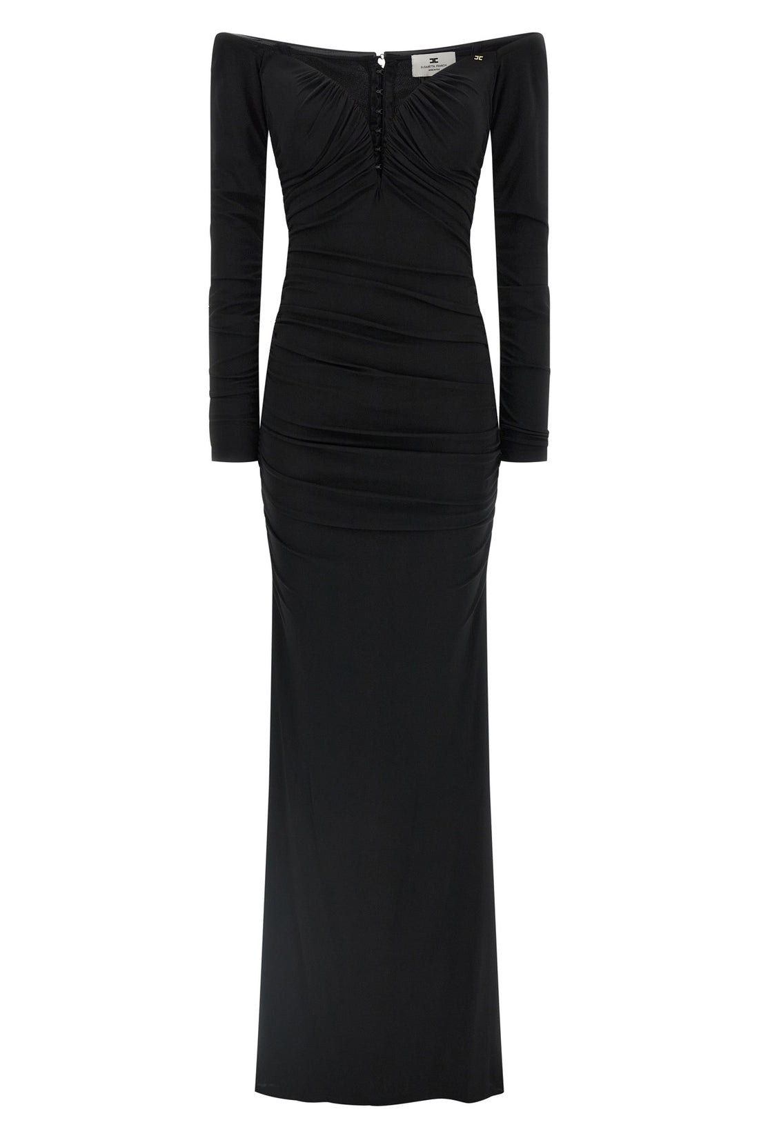 ELISABETTA FRANCHI 40 long red carpet dress in crêpe jersey