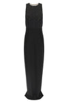 red carpet long dress in lightweight crêpe