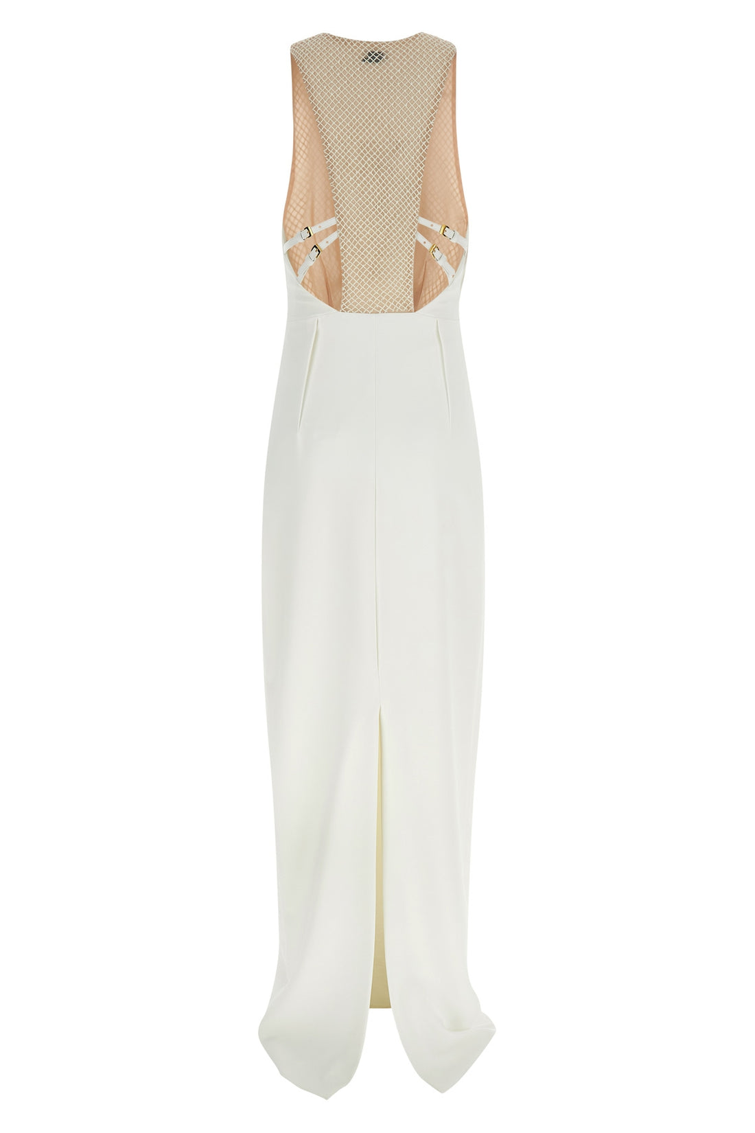 ELISABETTA FRANCHI 38 red carpet long dress in lightweight crêpe