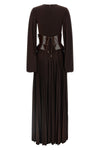 the long elisabetta franchi red carpet dress defines a sophisticated silhouett