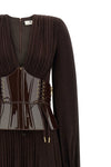 the long elisabetta franchi red carpet dress defines a sophisticated silhouett