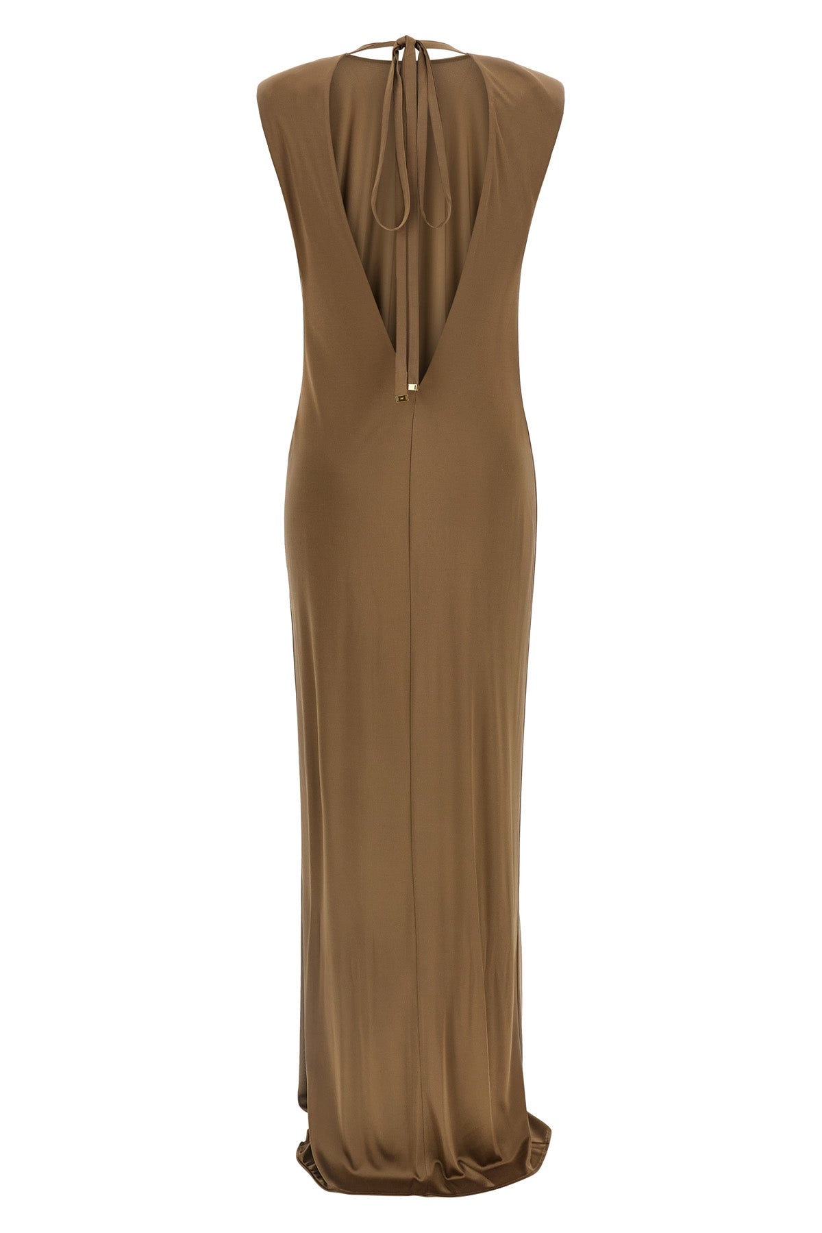 long red carpet dress in shiny viscose jersey