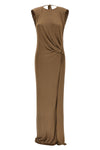 long red carpet dress in shiny viscose jersey