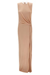 long red carpet dress in shiny viscose jersey