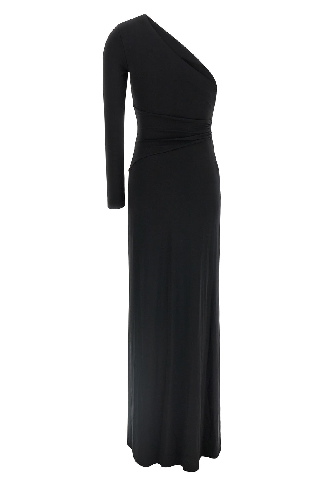ELISABETTA FRANCHI 38 red carpet long dress in crêpe jersey