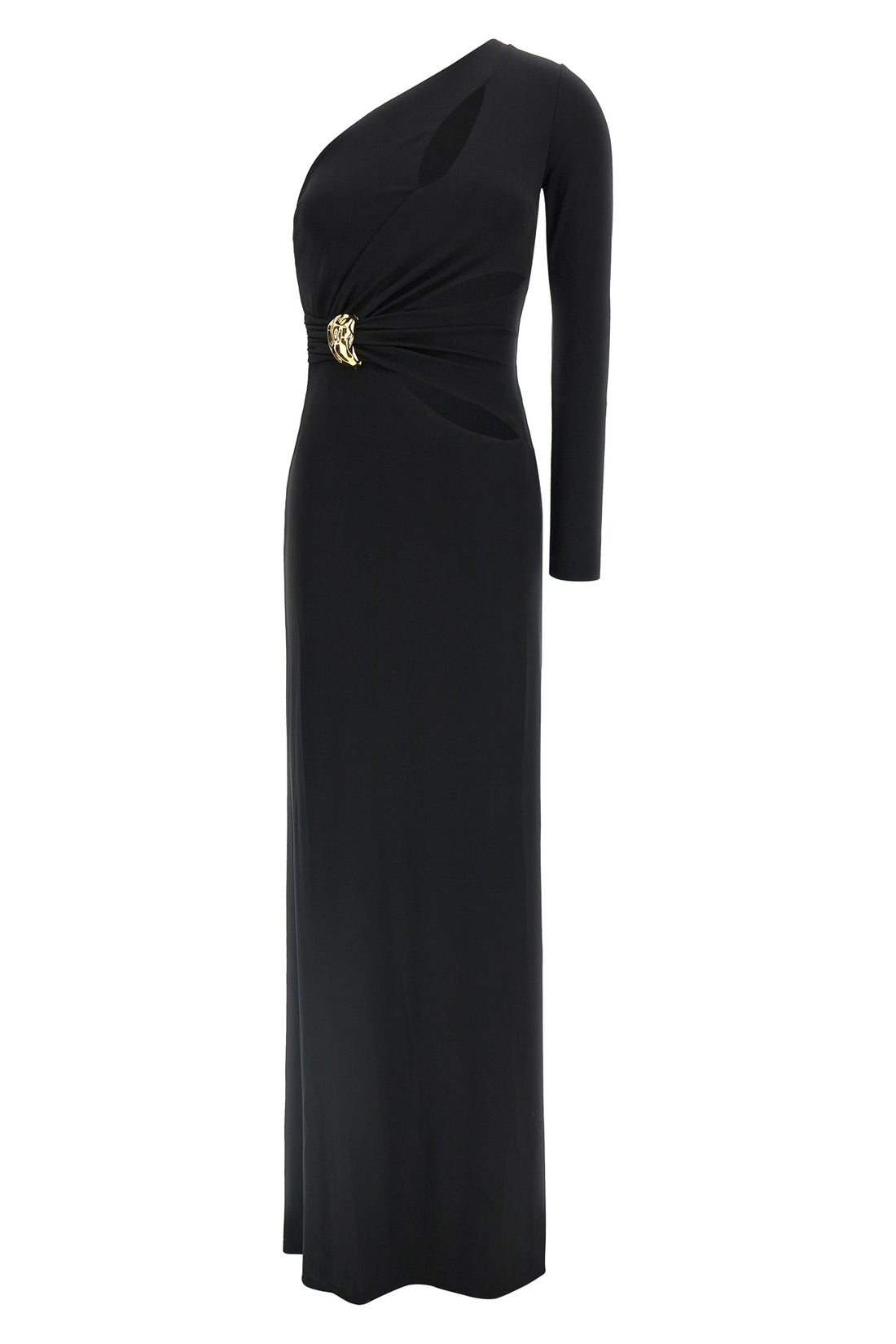 ELISABETTA FRANCHI 38 red carpet long dress in crêpe jersey