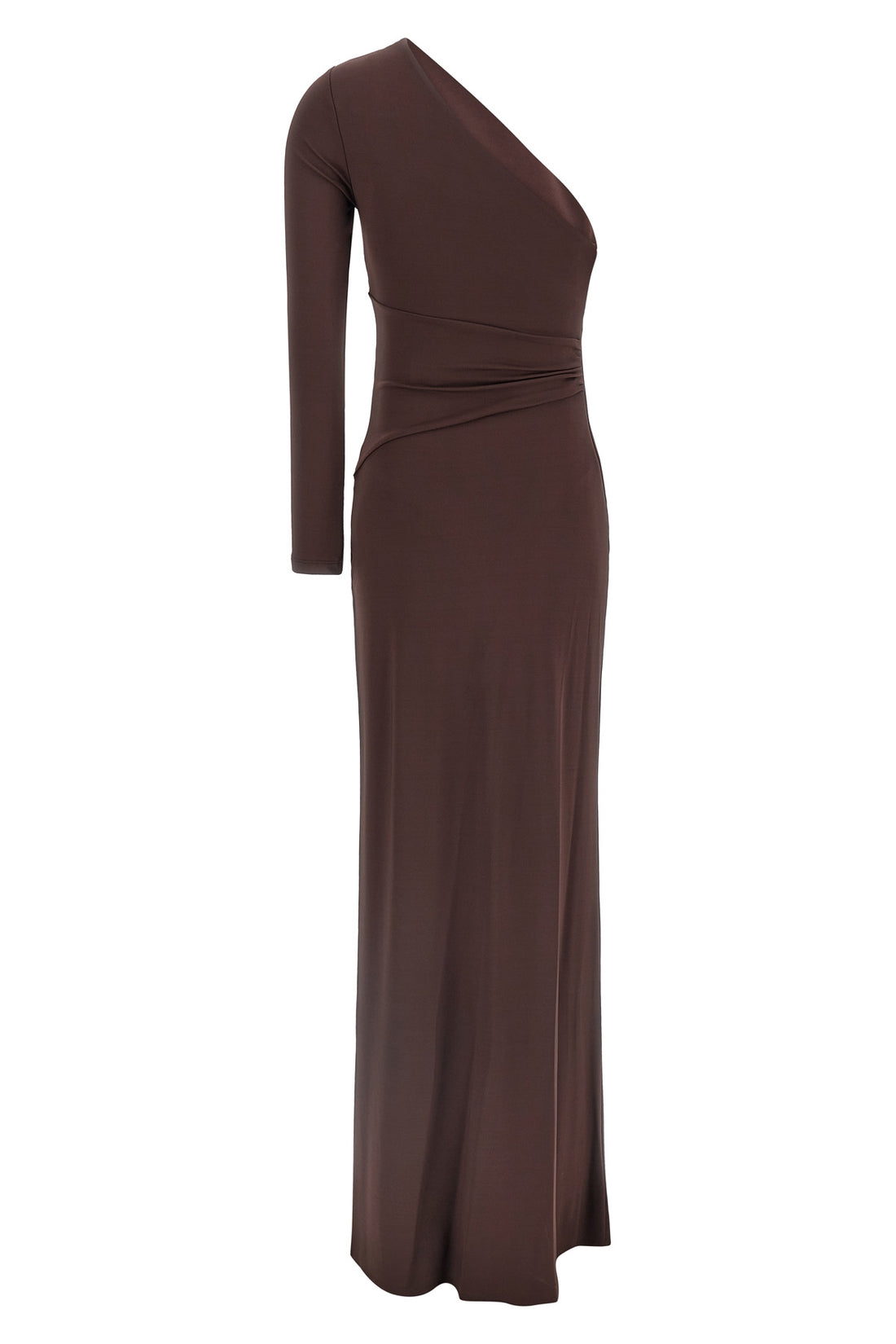 ELISABETTA FRANCHI 38 red carpet long dress in crêpe jersey