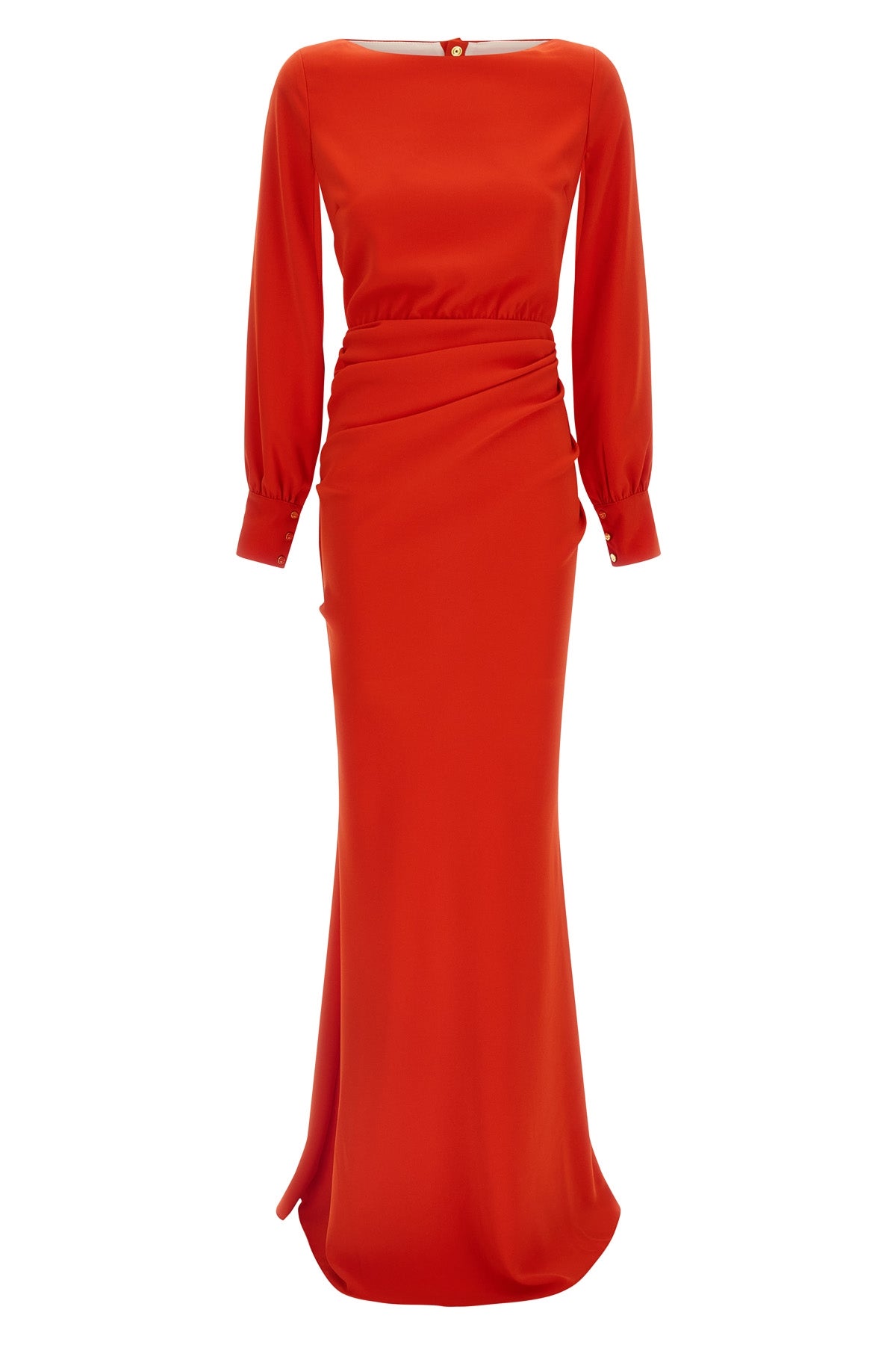 red carpet long dress in light crêpe