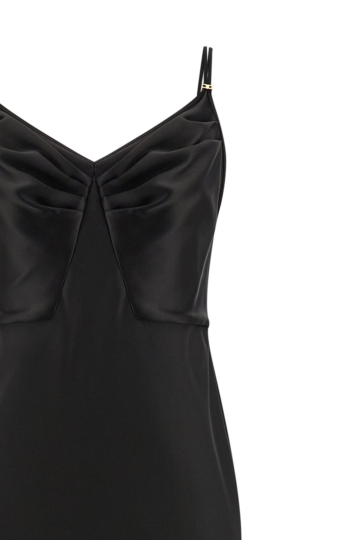 Elisabetta Franchi Long Satin Red Carpet Dress | Modecraze – MODECRAZE