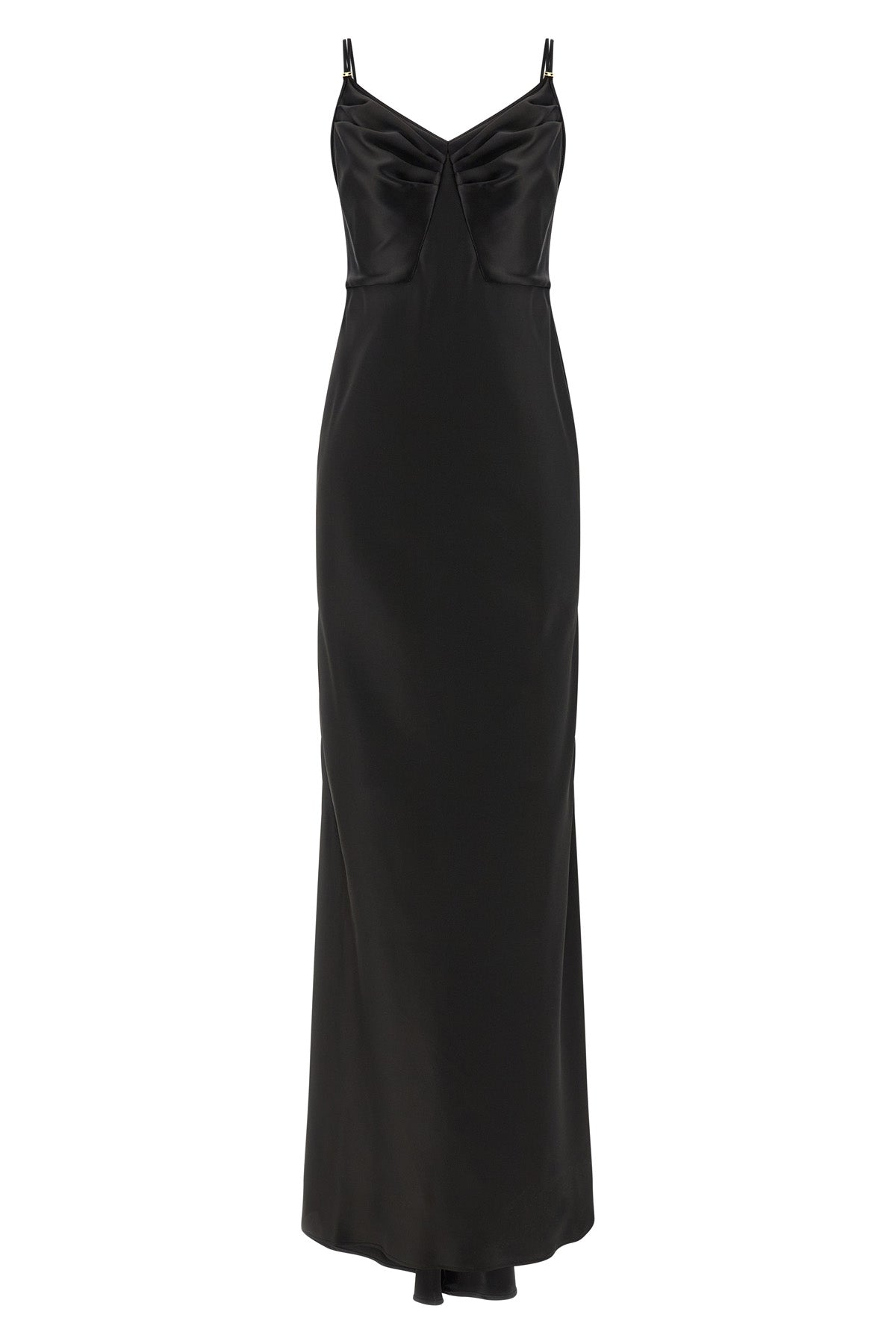 long satin red carpet dress