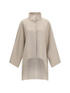asymmetric double face cashmere coat