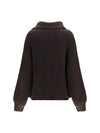 high neck cashmere cardigan