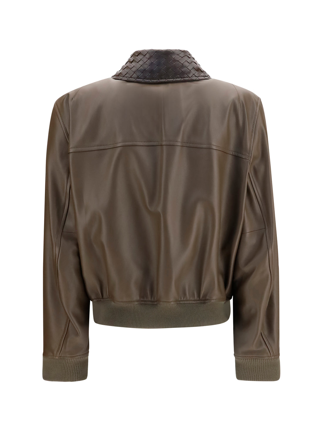 BOTTEGA VENETA 40 glossy leather jacket