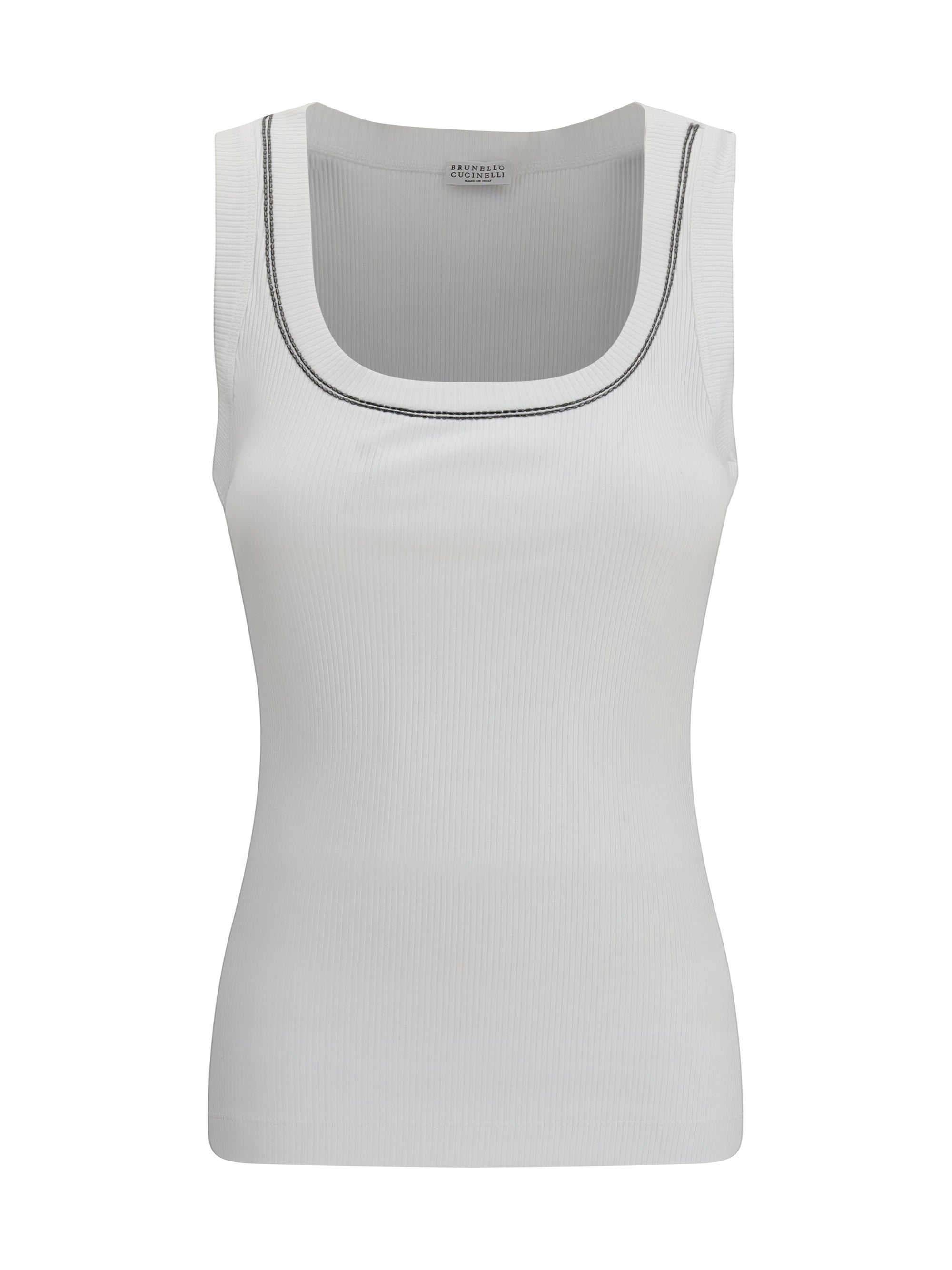 top in cotton with crew neckline