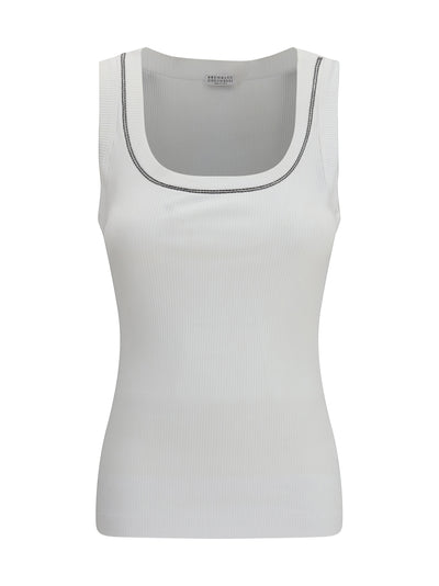 top in cotton with crew neckline