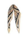 check silk scarf with knight stamp