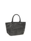 medium trapeze flower-print shopping bag