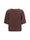 short-sleeve cashmere and silk sweater