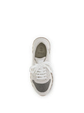 BRUNELLO CUCINELLI 38 precious toe sneakers in suede and techno fabric
