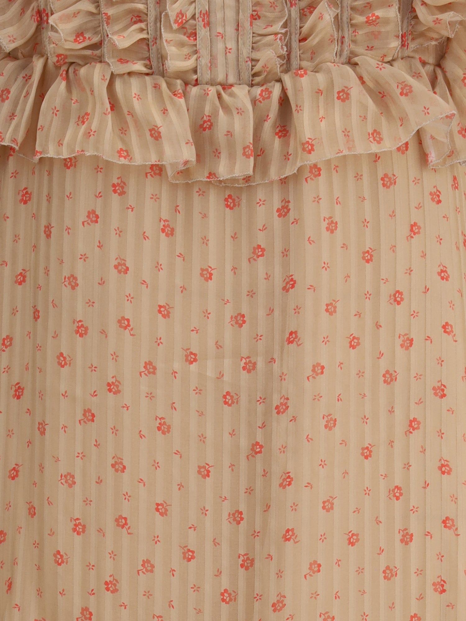 KRISTINA TI 42 silk long dress with rouches