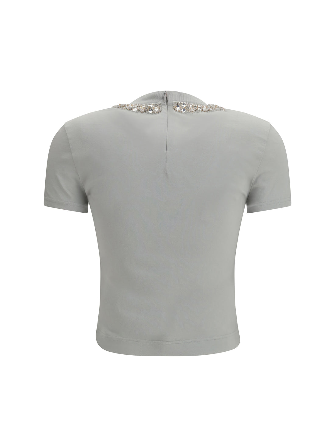 DOLCE &amp; GABBANA 42 jersey t-shirt with print and crystals