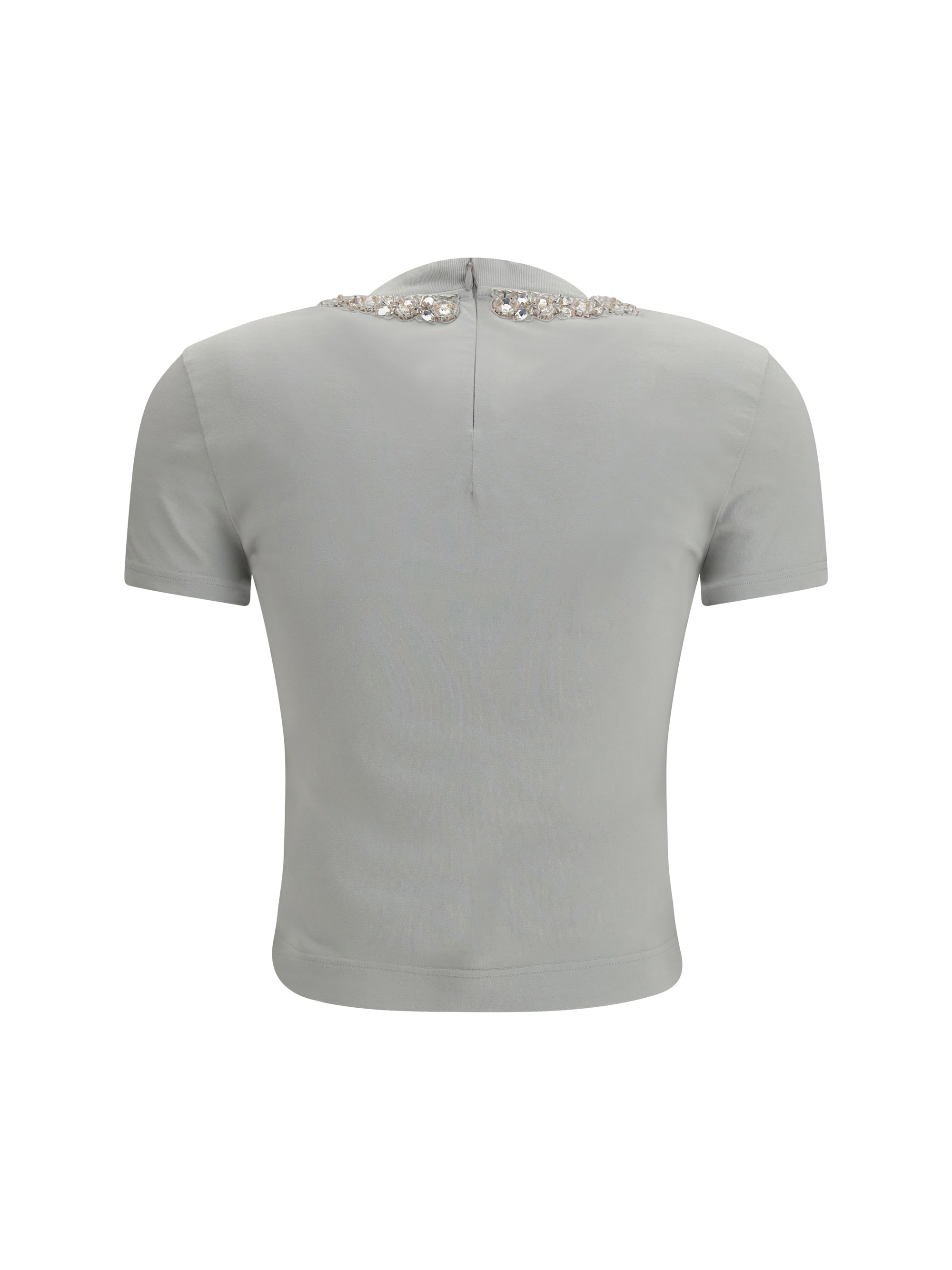 jersey t-shirt with print and crystals