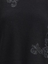 VERSACE 38 barocco leaf embroidered sweater