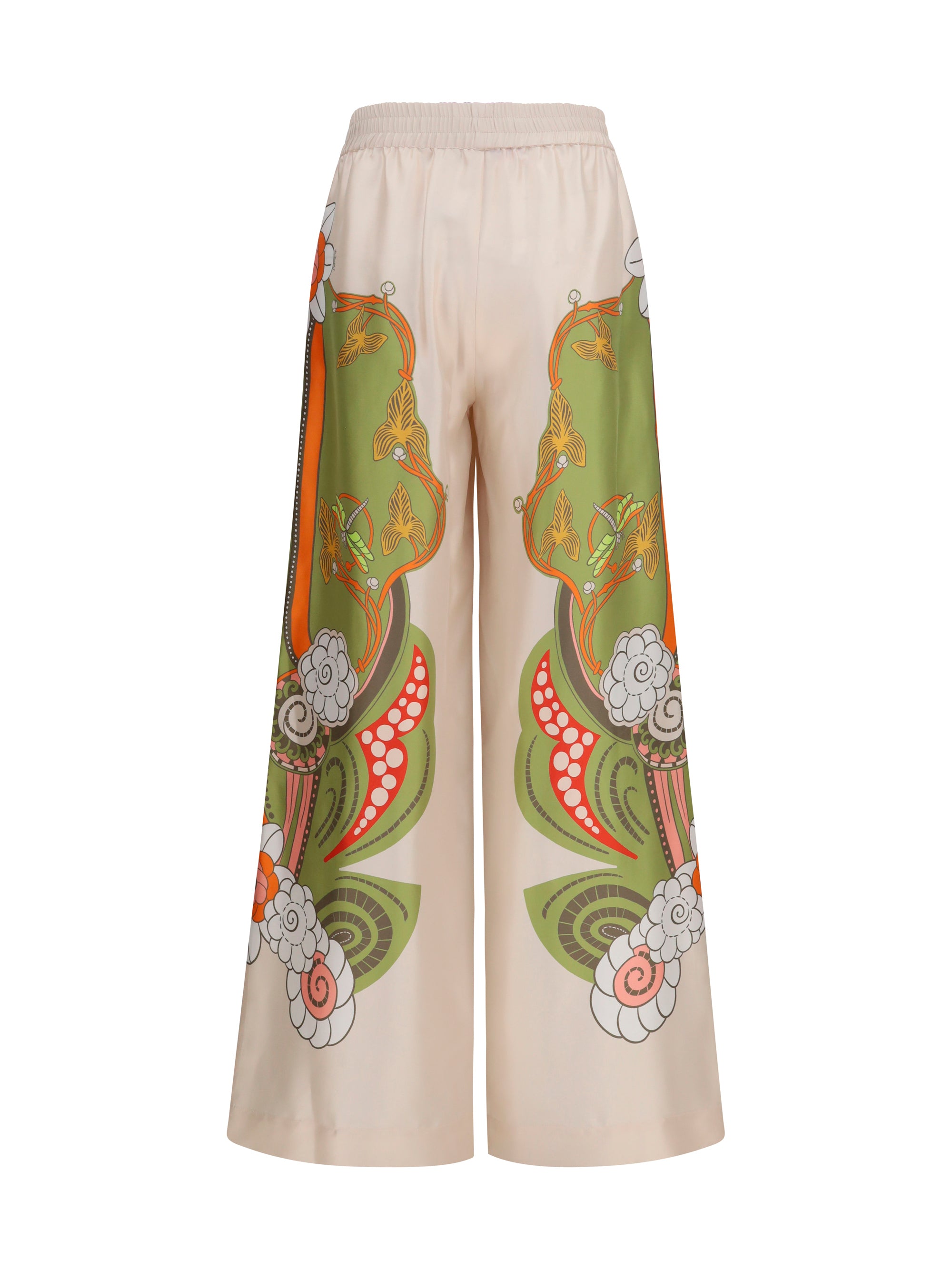 printed silk palazzo pants