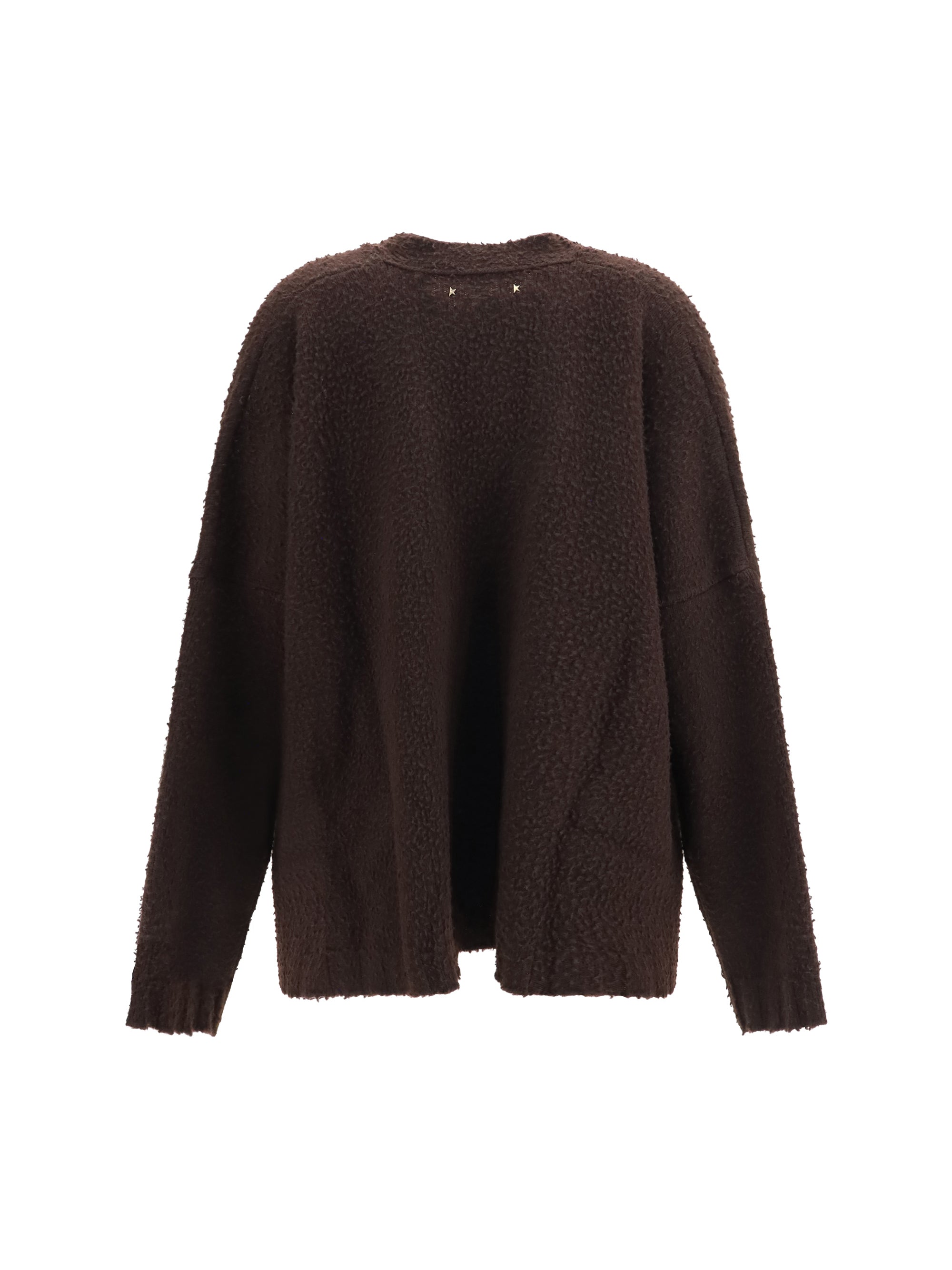 casentino-effect wool cardigan