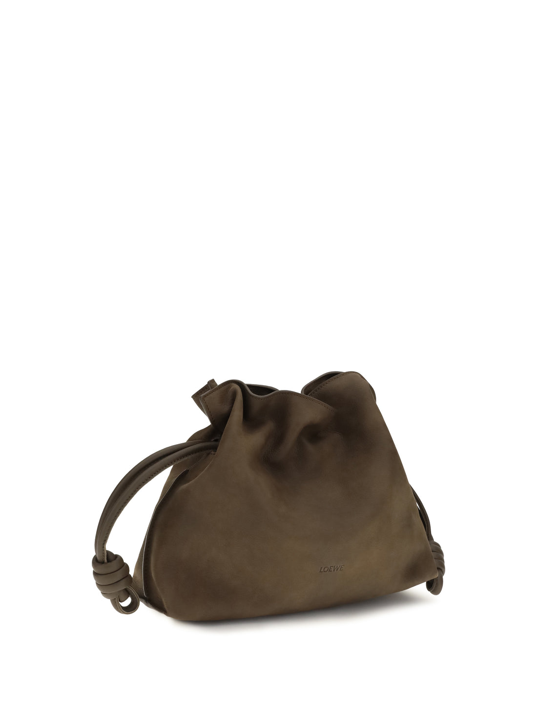 LOEWE OS medium flamenco clutch in garnet nubuck