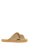aciel sandals in woven lurex fabric