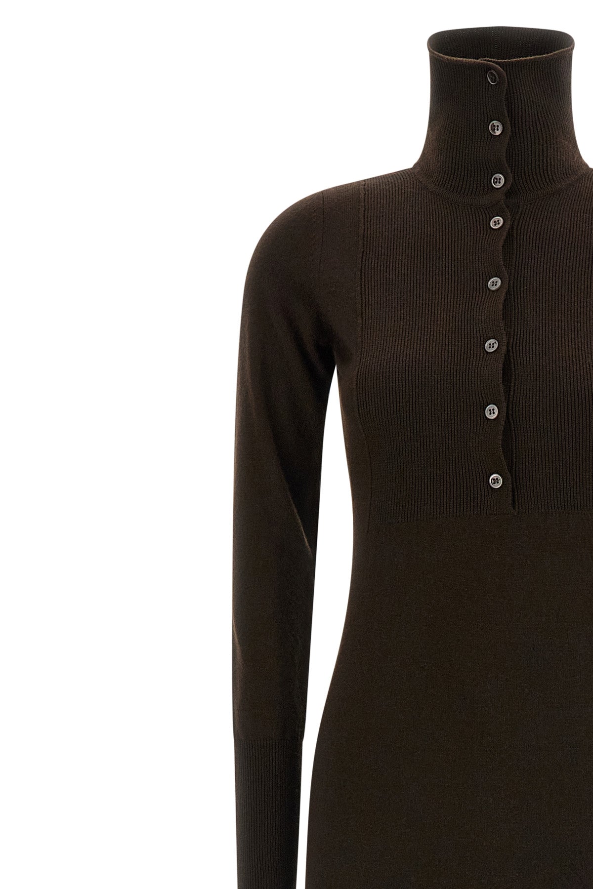 long dress in stretch cashmere knit