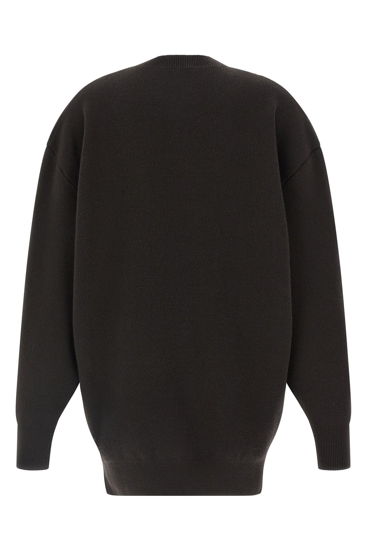 sculptural double face double-sided wool and cashmere minidress