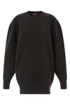 sculptural double face double-sided wool and cashmere minidress