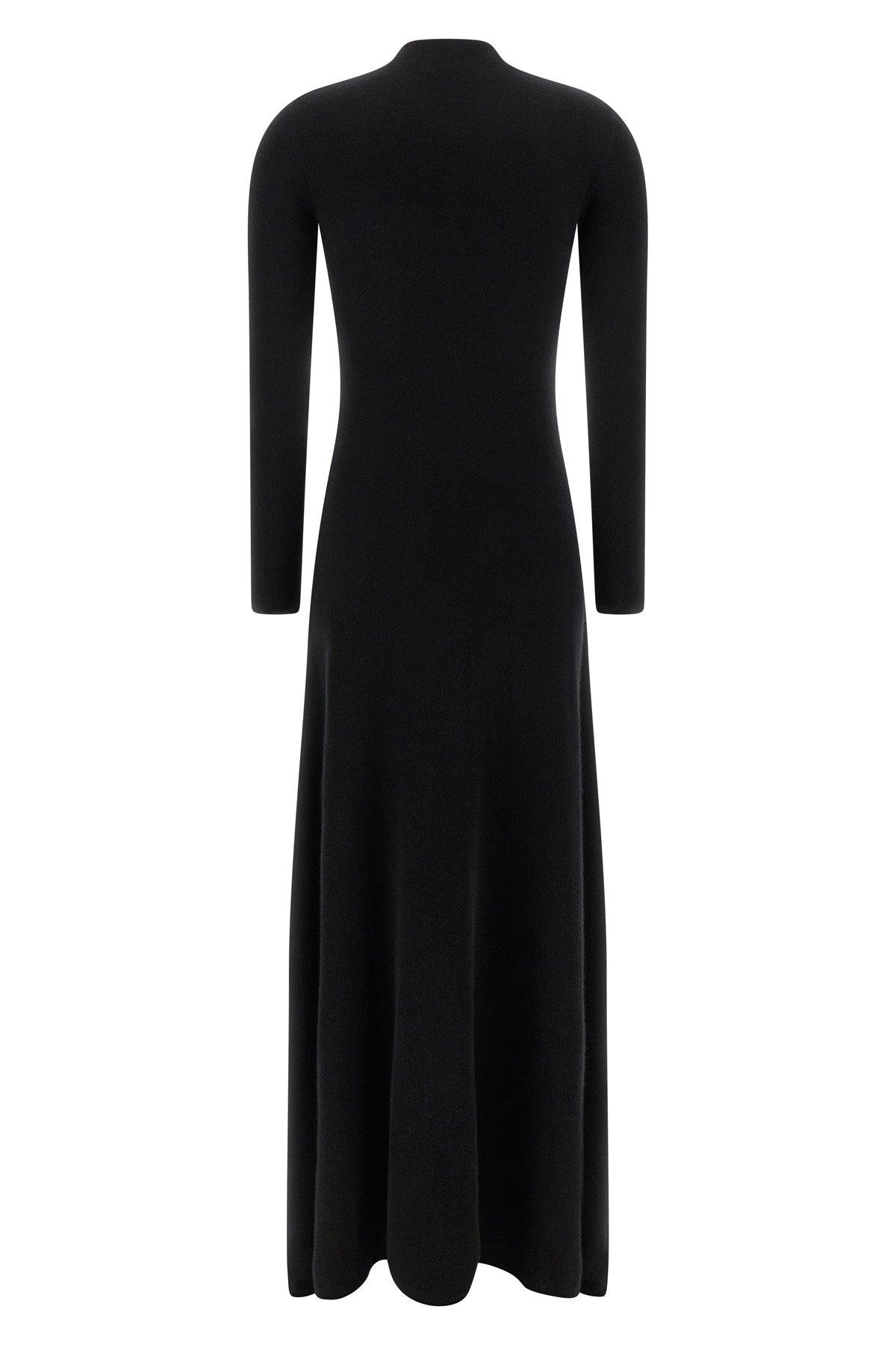 extra long cashmere and silk dress