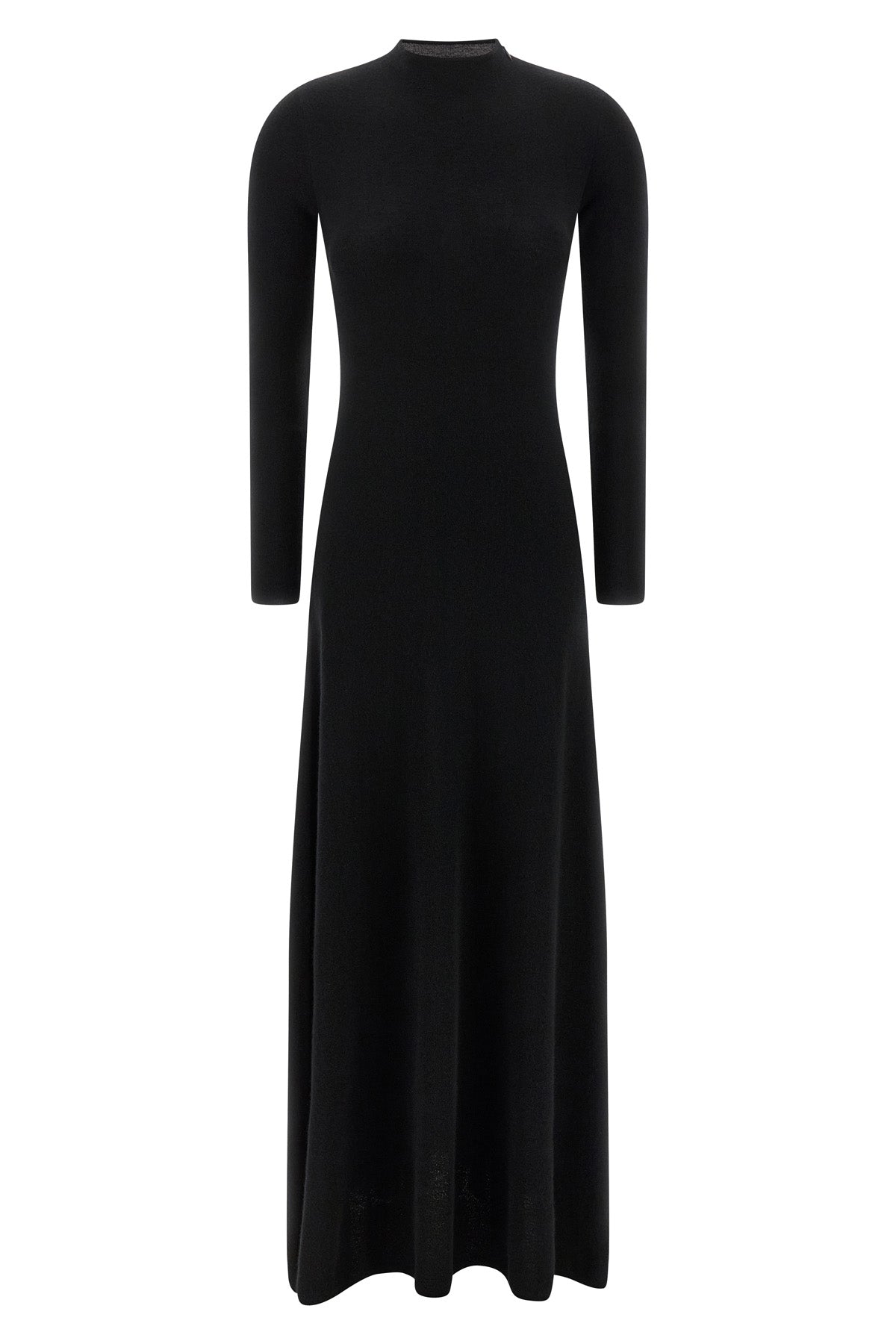extra long cashmere and silk dress