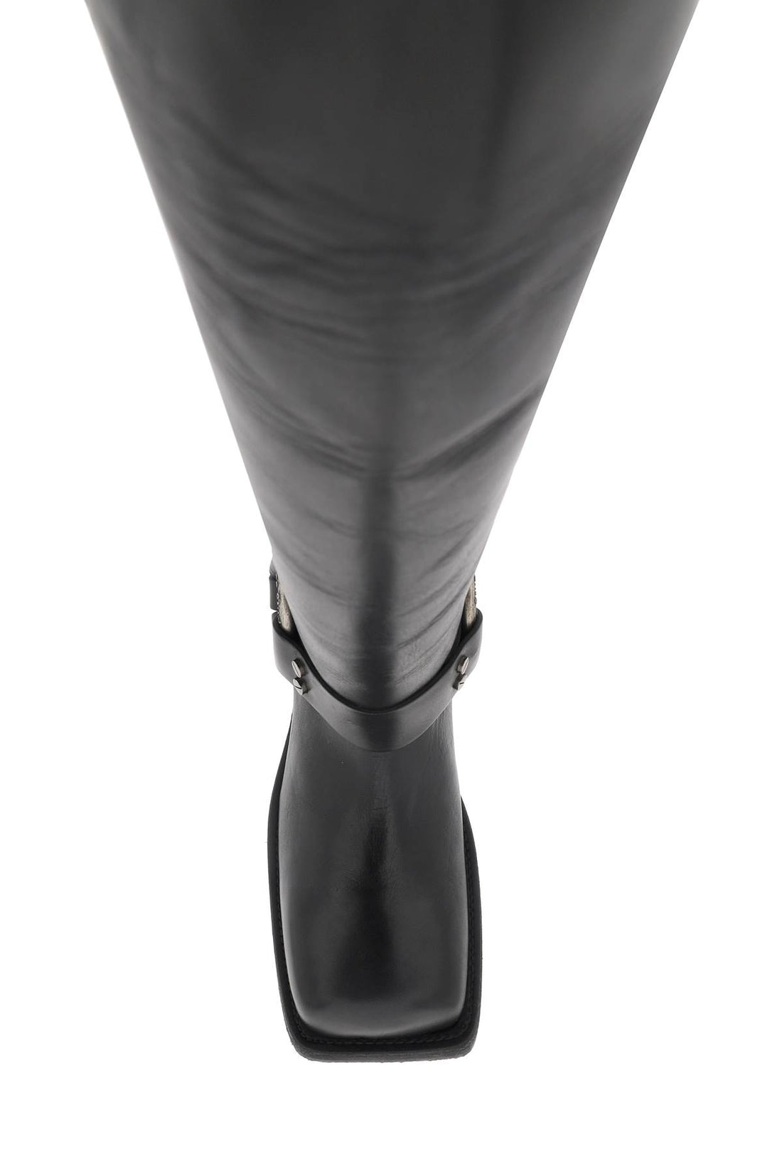 leather biker boots in