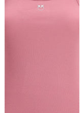 PINKO M ribbed tank top with love birds logo