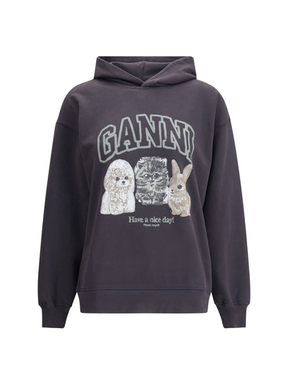 GANNI S-M puppies hoodie