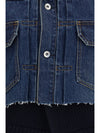 denim jacket with wool knit layer