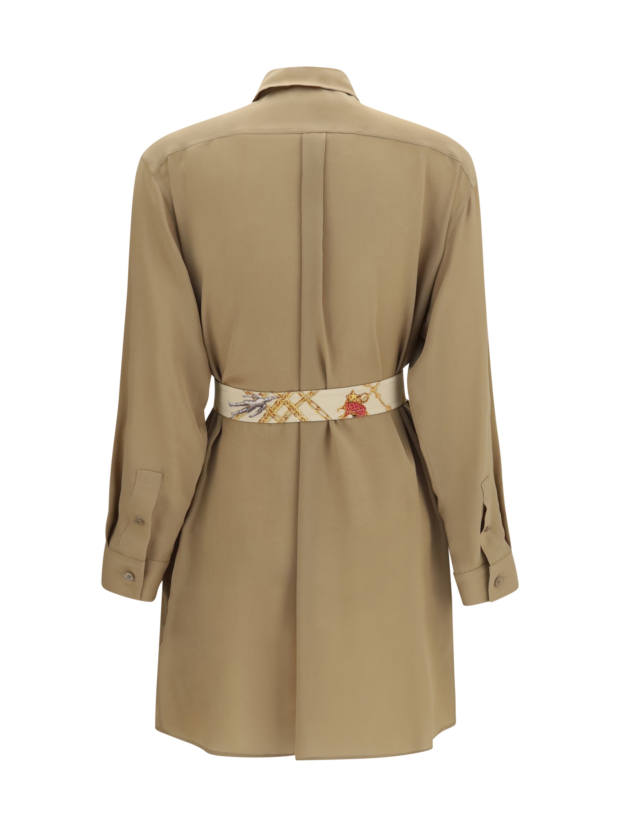 silk crêpe de chine shirt dress