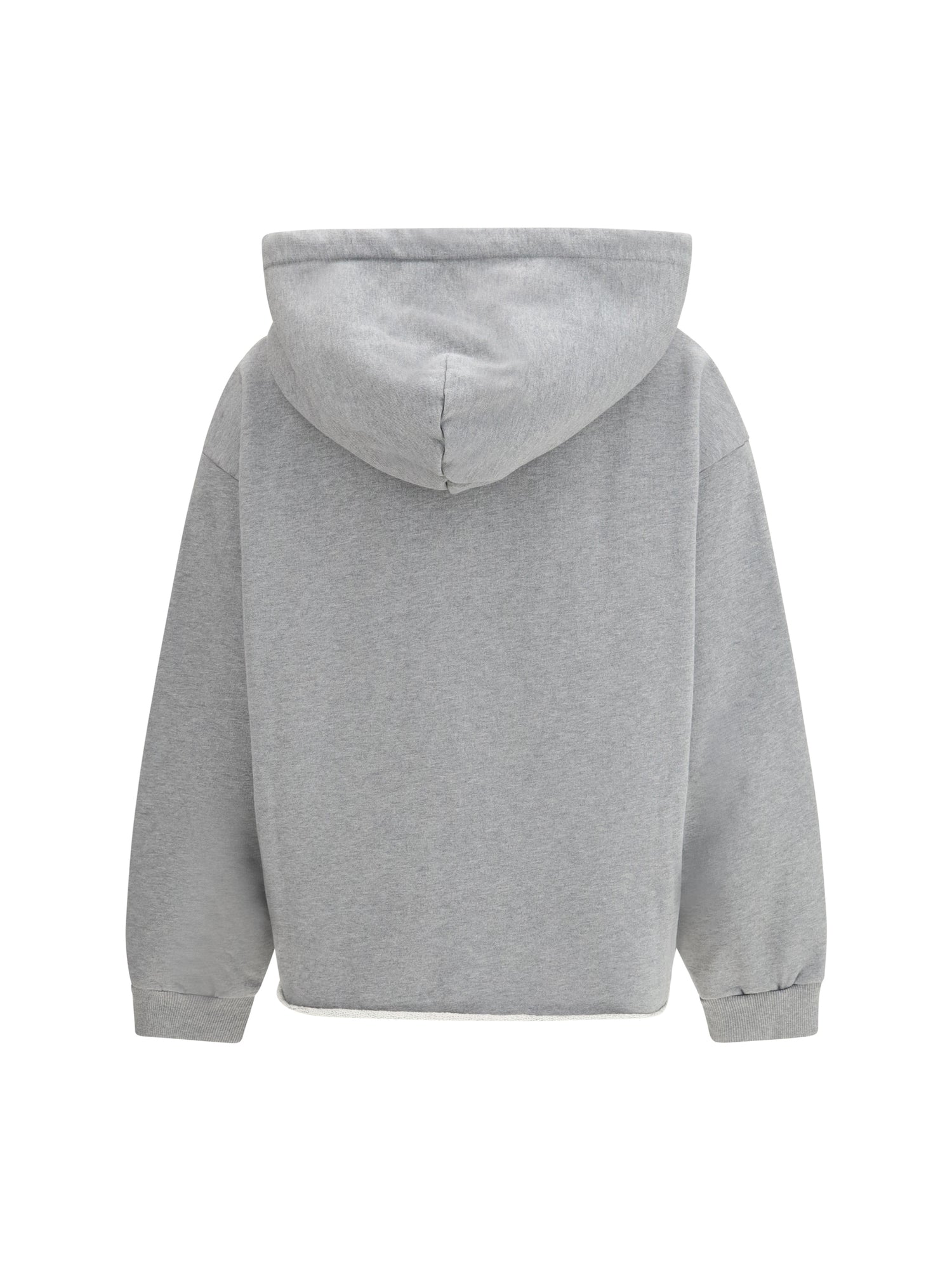 MM6 L numeric logo spray hoodie